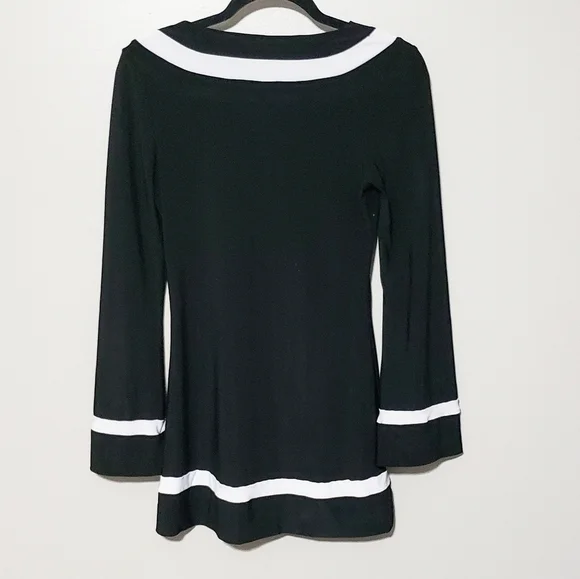 WHBM Retro 70's style mini dress bell sleeves XS - Picture 3 of 4